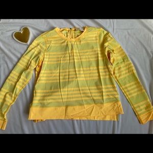 lululemon bright yellow long sleeve top
